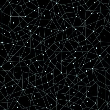 Neural network seamless pattern. Neural network of nodes vector