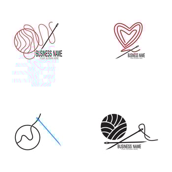 Knitting icon and symbol vector illustration