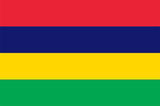 Mauritian Flag of Mauritius vector