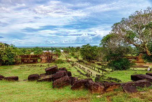 Vat Phou,Wat Phu is UNESCO world heritage in Champasak, Southern Laos. photo