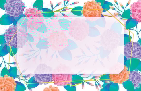 Colorful Hydrangea Background vector
