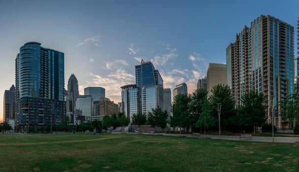 Charlotte north carolina skyline from romare bearden park photo