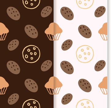 fancy seamless background with sweets vector