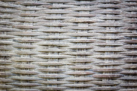 Close up detail view of a wicker basket weave photo