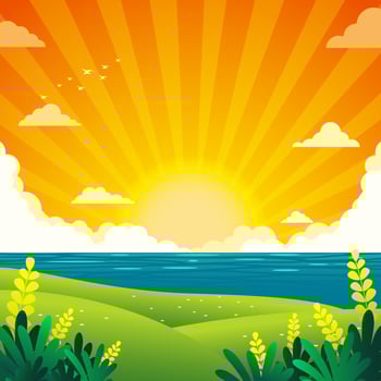 Beauty Summer Sunset Background vector