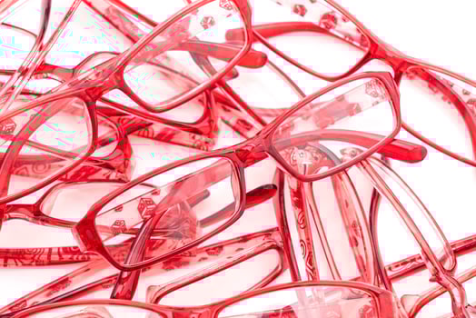 Eyeglasses, spectacles, or glasses on white background photo