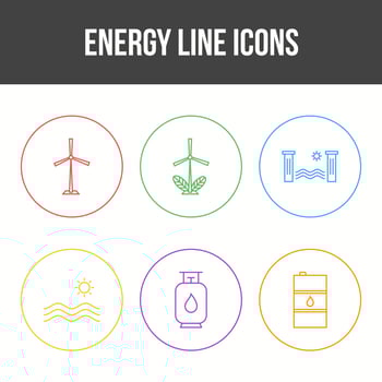 Beautiful Unique Energy Vector Icon Set
