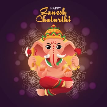 Happy Ganesh Chaturthi Festival vector