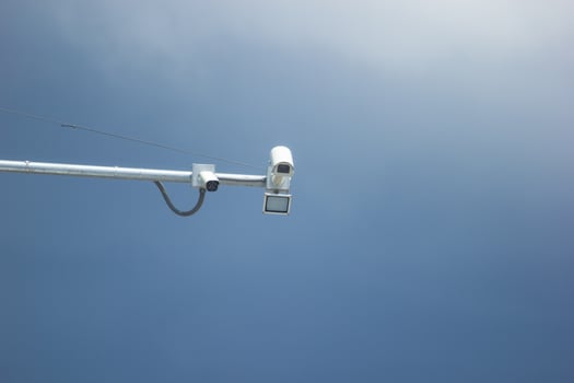 Camera speed control on the road in Thailand photo