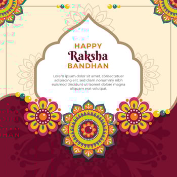 Flowery Pattern For Raksha Bandhan Festival vector