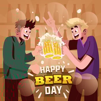 Good Friends Having Good Time with Some Beers vector