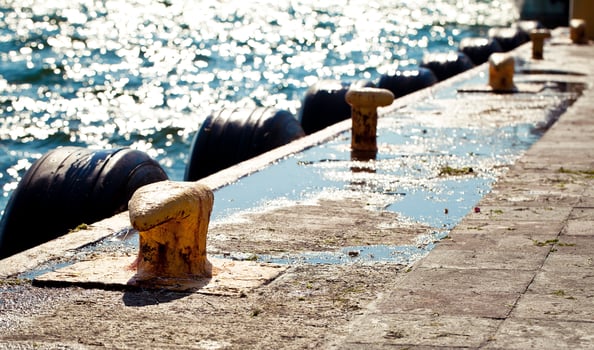Transportation place Dock near the Sea photo