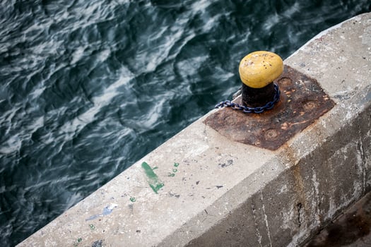 Transportation place Dock near the Sea photo