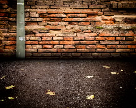 Urban Grunge Interior Brick Wall Stage photo