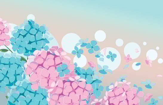 Beautiful of Hydrangea Flower Background vector