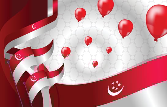 Singapore Independence Day Background vector