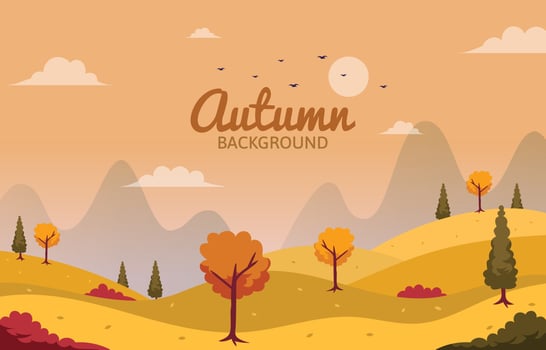 Autumn Landscape Scene vector