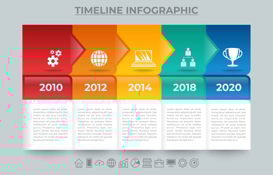 Timeline Infographic Element Template vector