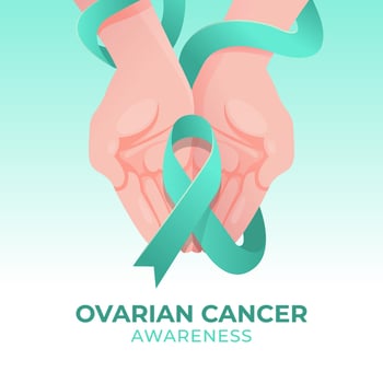 Hand with Green Ribbon vector