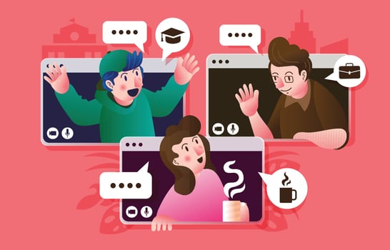 family video call vector