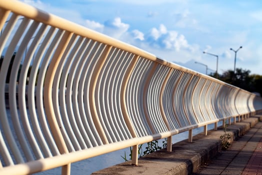 Abstract Architecture Design of Iron Fences photo