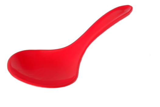 Rice spoon isolated on a white background photo