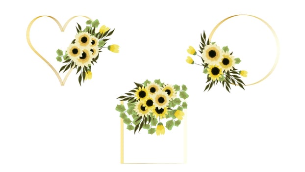 botanical flower invitation greeting card for wedding decoration event vector
