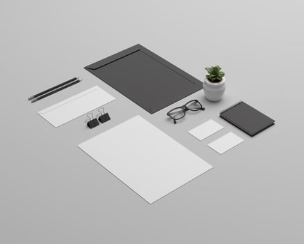 Perspective Stationery Mockup photo