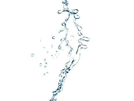 water splash isolated on white background photo