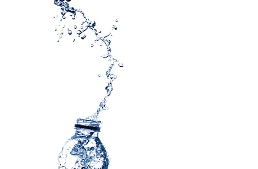 Water splash from a plastic bottle photo