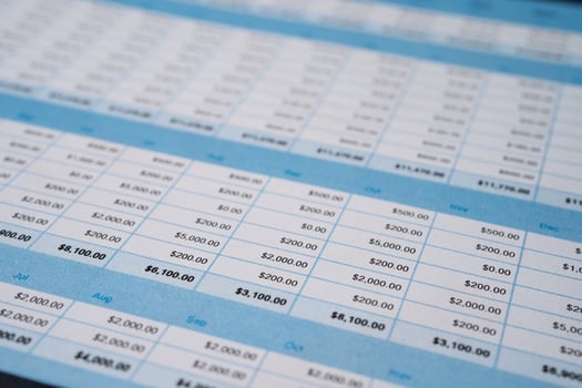 Spreadsheet table paper Finance photo