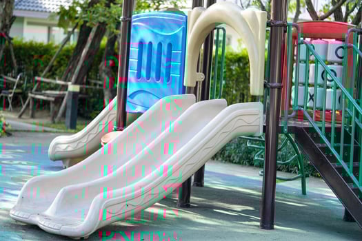Playground for kid children having fun photo