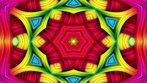 Colorful Hypnotic  Symmetric Kaleidoscope photo