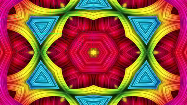 Colorful Hypnotic  Symmetric Kaleidoscope photo