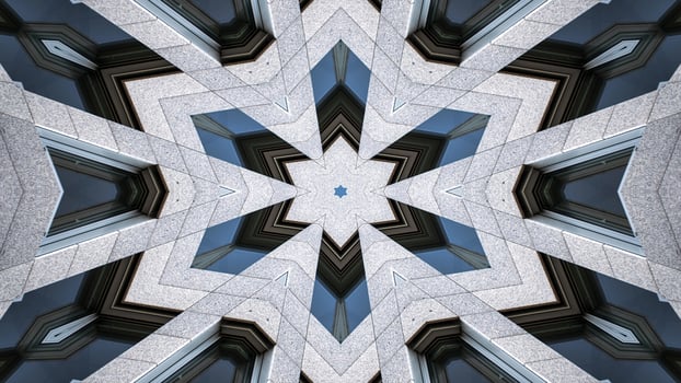 Colorful Hypnotic  Symmetric Kaleidoscope photo