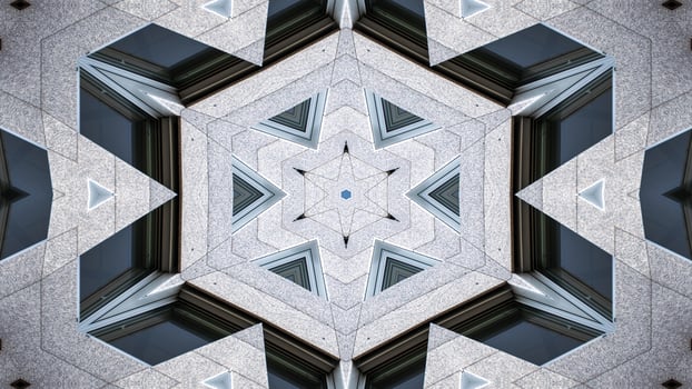 Colorful Hypnotic  Symmetric Kaleidoscope photo