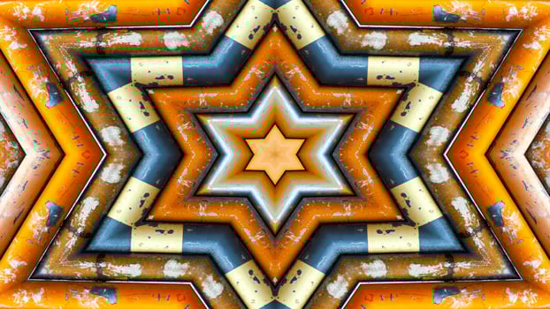 Colorful Hypnotic  Symmetric Kaleidoscope photo