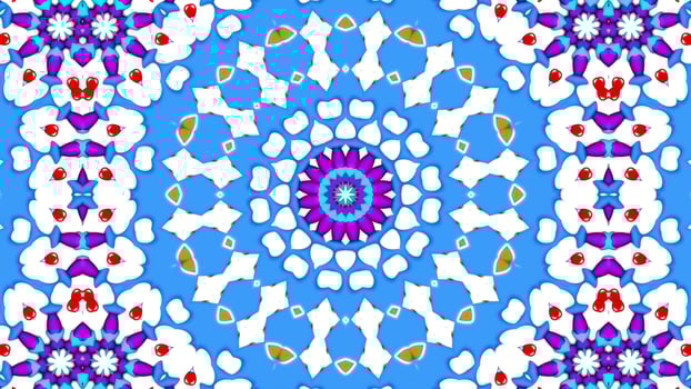 Colorful Hypnotic  Symmetric Kaleidoscope photo