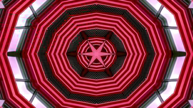 Colorful Hypnotic  Symmetric Kaleidoscope photo