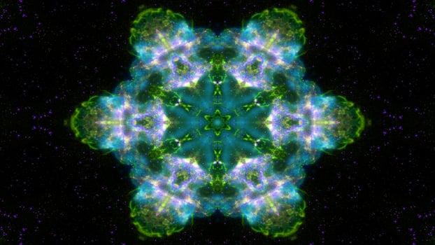 Colorful Shiny and Hypnotic Kaleidoscope photo