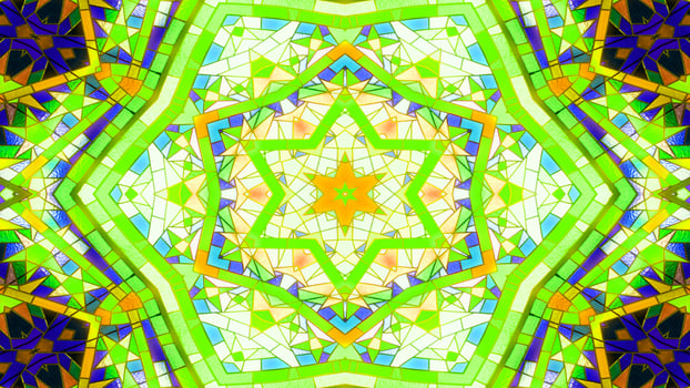 Colorful Shiny and Hypnotic Kaleidoscope photo