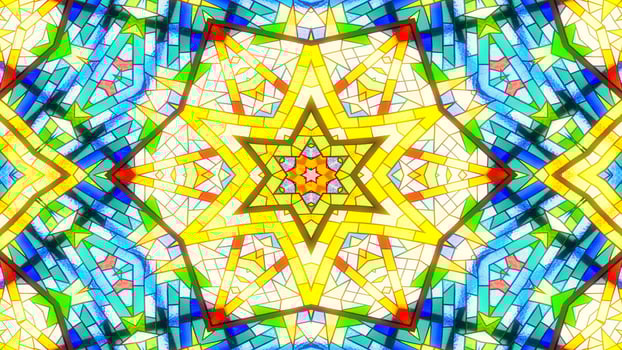 Colorful Shiny and Hypnotic Kaleidoscope photo