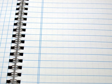 Blank notebook page photo