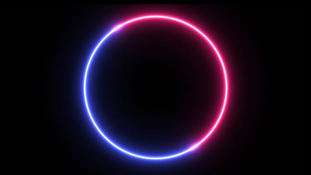 Neon glowing flow circle background photo