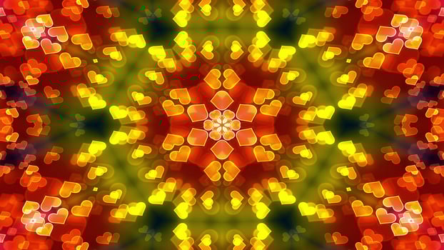 Colorful Shiny and Hypnotic Kaleidoscope photo