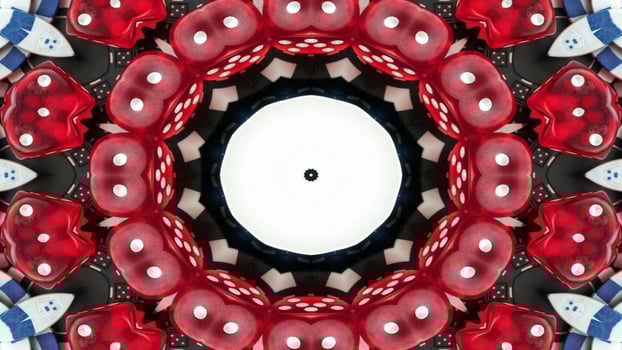 Gambling Dices and Chips Kaleidoscope photo