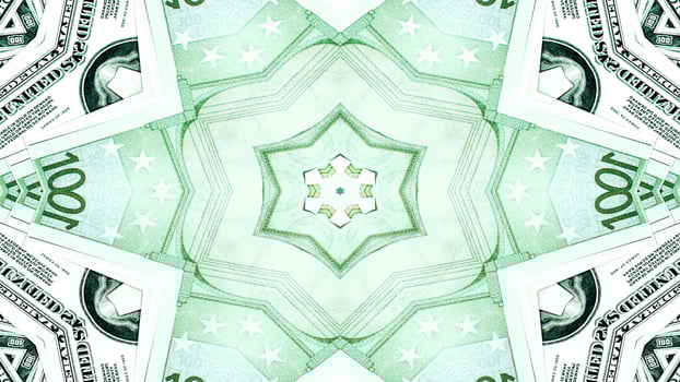 Abstract Money Kaleidoscope photo