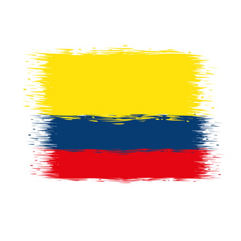 colombian flag painted vector