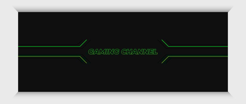 futuristic green and black gaming banner and cover design template vector