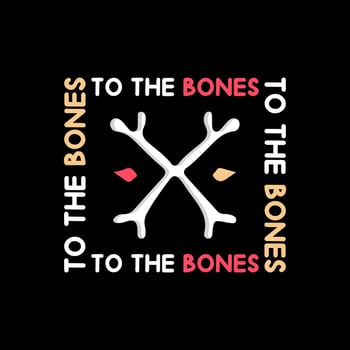 to the bones design graphic. illustration for t shirt vector